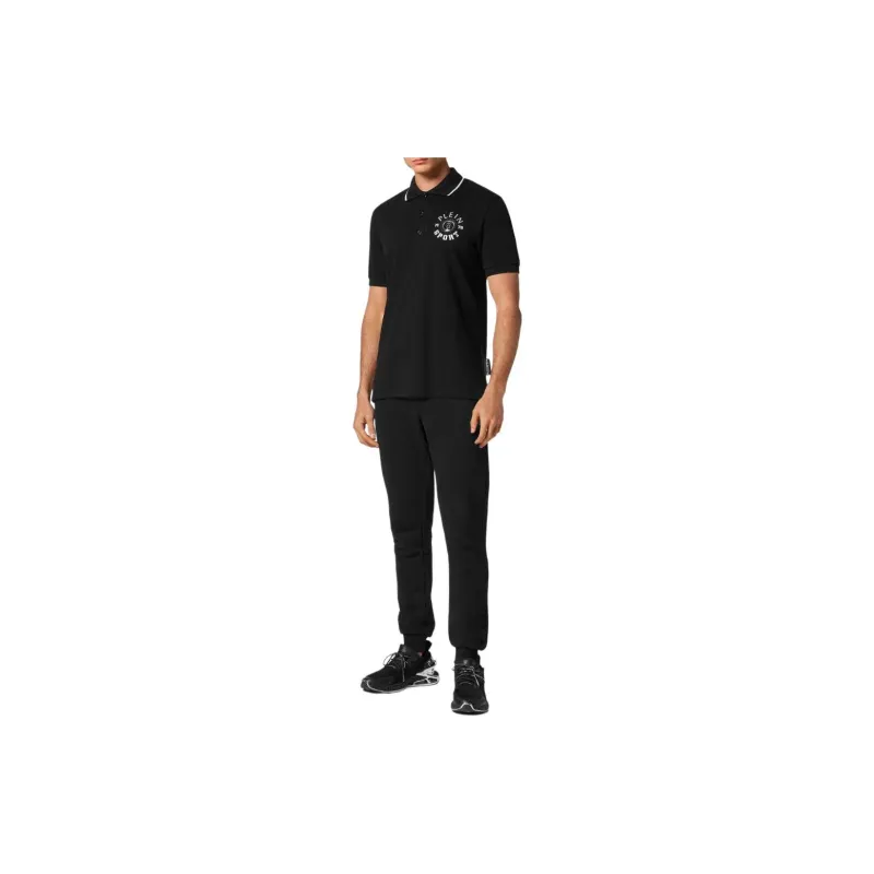 PLEIN SPORT Logo print Cotton Polo Shirt-1