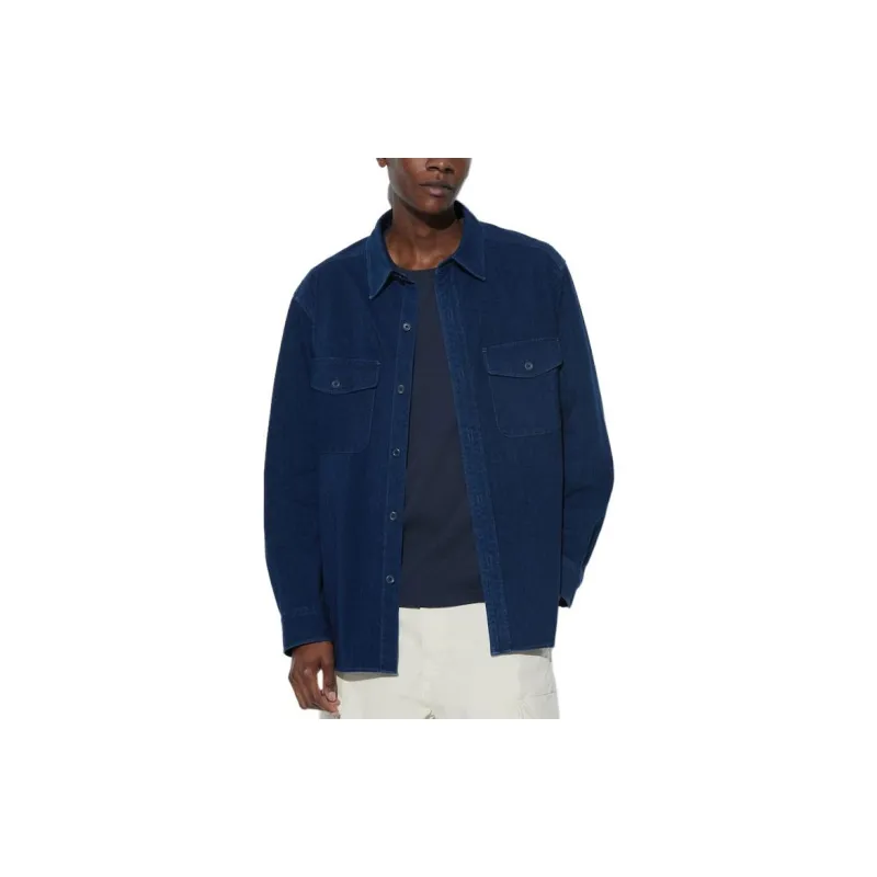UNIQLO Shirts Unisex 67 Sea Blue-1