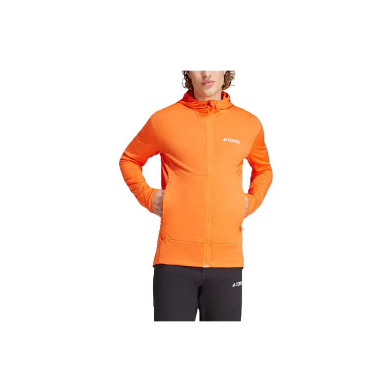Adidas TERREX XPERIOR LIGHT FLEECE HOODED JACKET Jackets & Coats Men's Orange-1