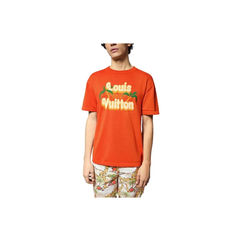LOUIS VUITTON Short Sleeved Cotton Crewneck-7