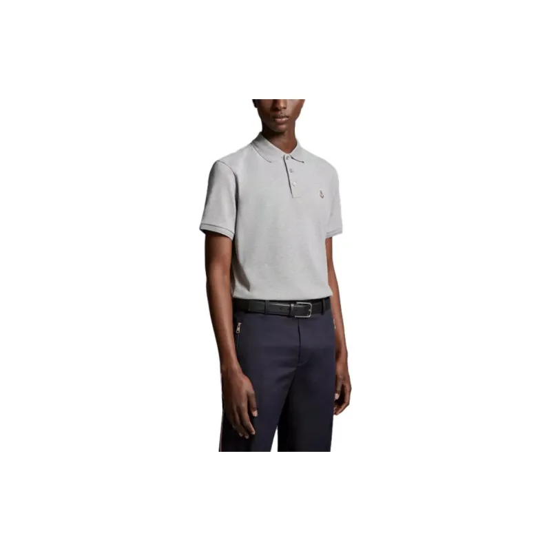 Moncler Polo Shirts Men Gray-1
