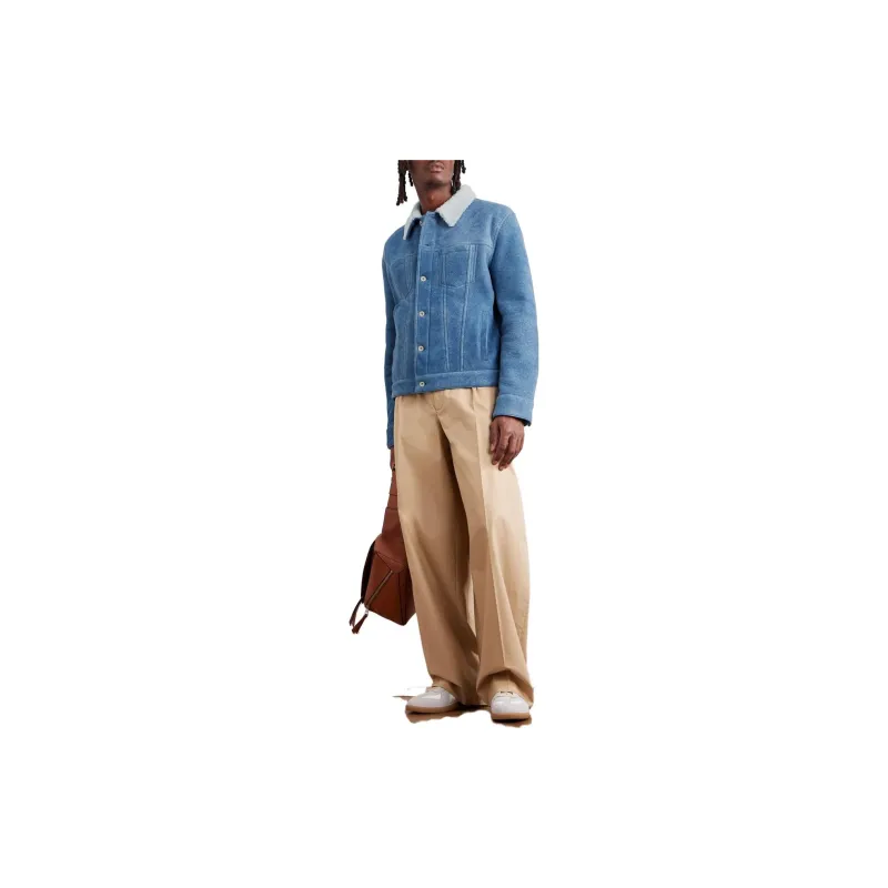 LOEWE Shearling Denim Jacket-1