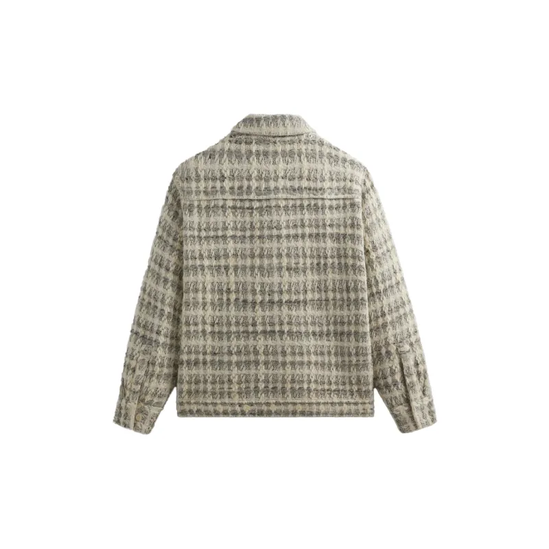 KITH Windowpane Tweed Boxy Collared Overshirt-1
