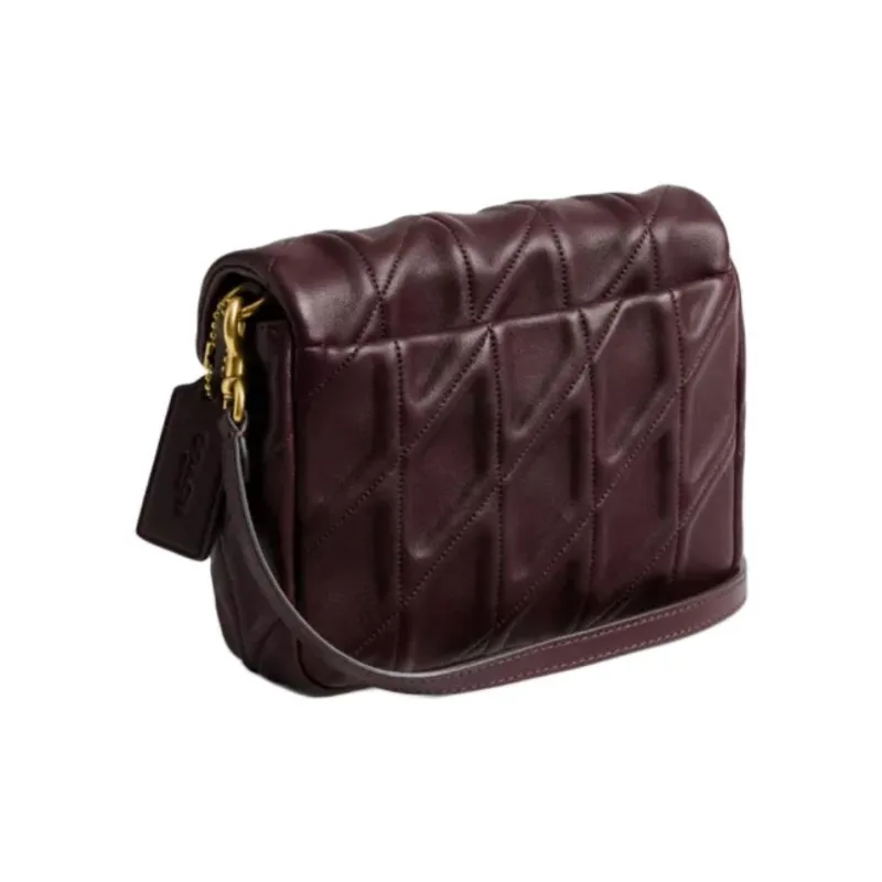 COACH Tabby Nappa Leather Crossbody Bag Shoulder Bag Small Size Women's Burgundy-1