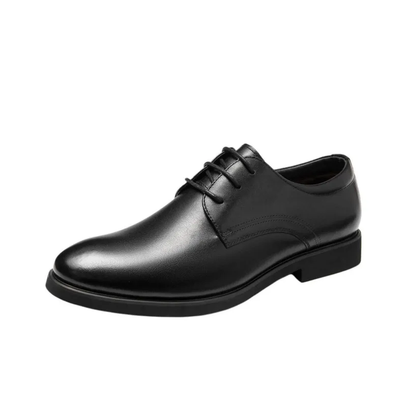 AOKANG Dress Shoes Men Low Top Black-1