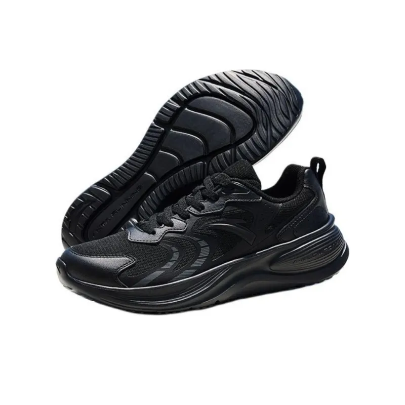 Anta Speeding Cushioned Slip Resistant Abrasion Resistant Low Top Running Shoes Men's Black-3
