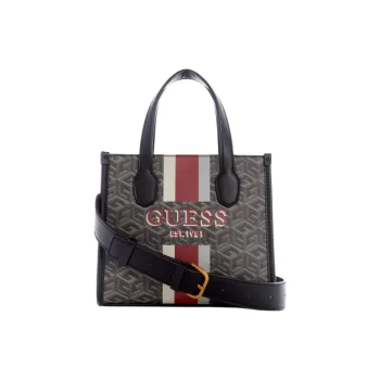 GUESS Artificial Leather Tote Bag Shopping Bag Handbag Mini Women's Black