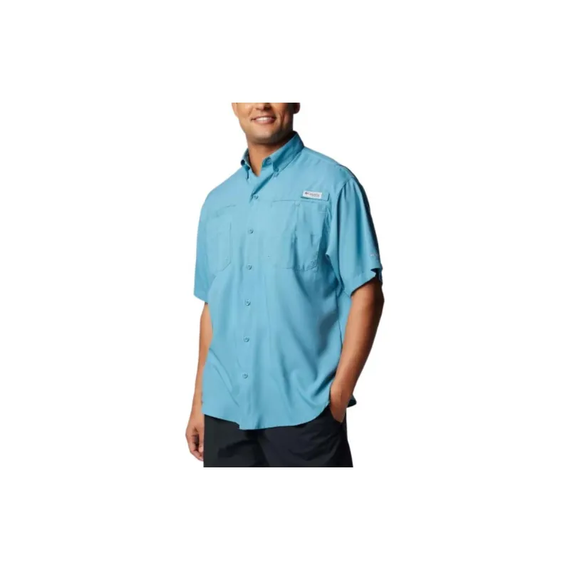 Columbia PFG Tamiami II Short Sleeve Shirt Shirt Men's Canyon Blue-2