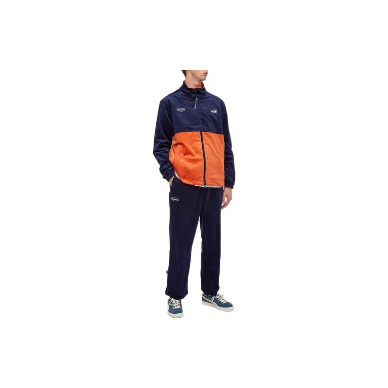 PUMA Jacket Men's Navy Blue Orange-1