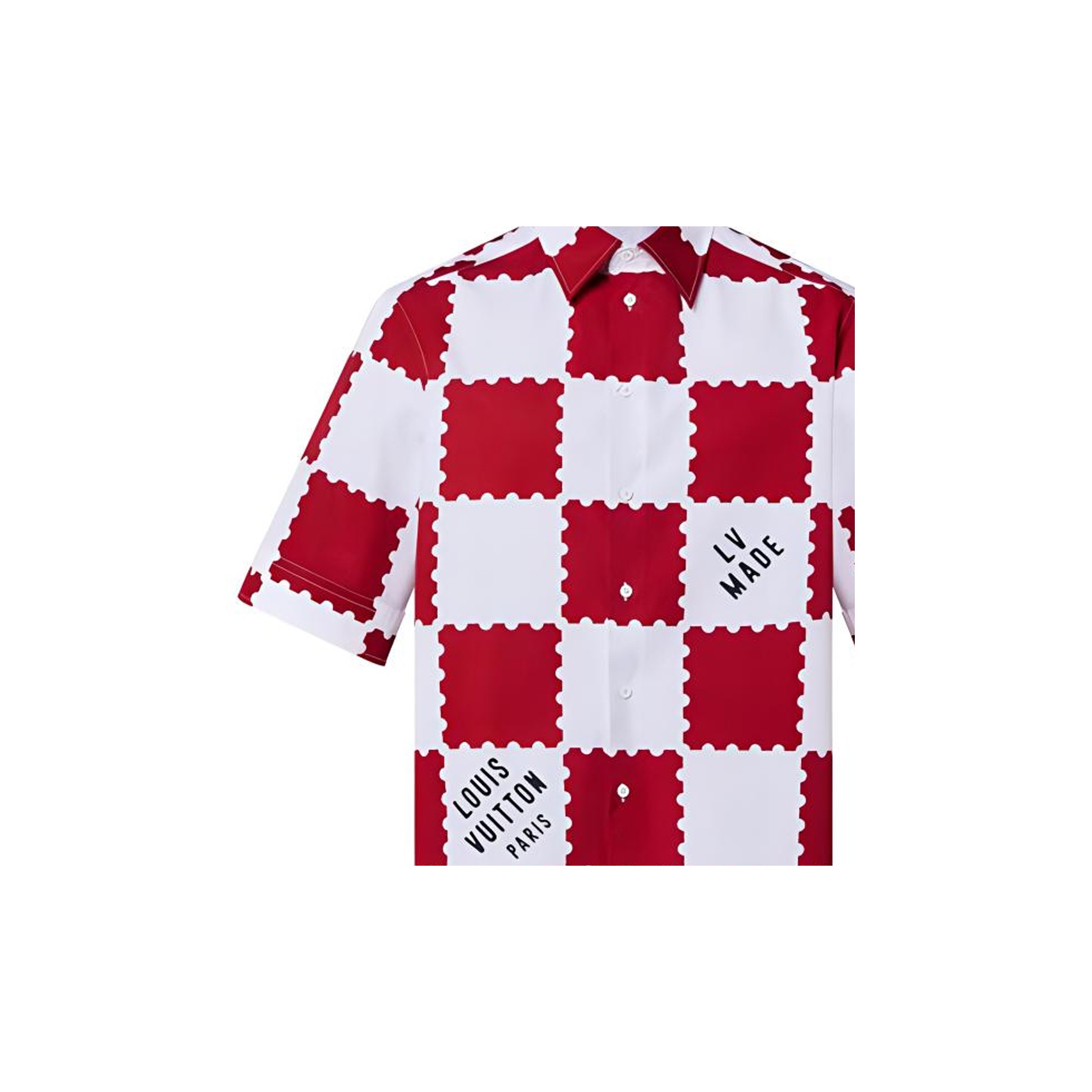 LOUIS VUITTON Shirt Men's Red White - POIZON LOUIS VUITTON Shirt Men's Red White - POIZON