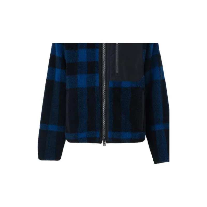 Burberry Exploded Check Fleece Funnel Neck Jacket-5