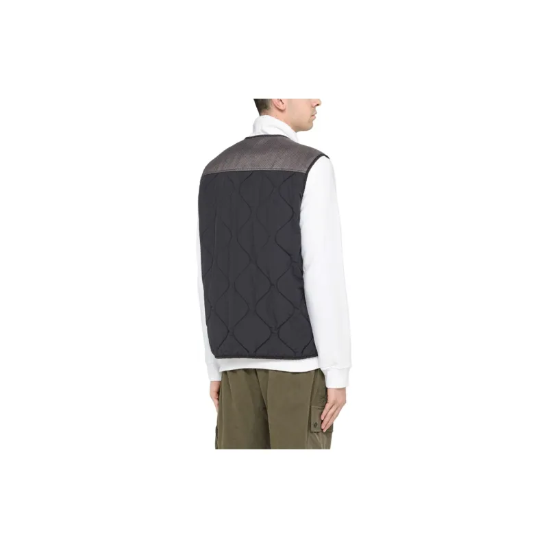 STONE ISLAND Vests Men Black-4