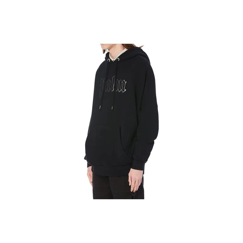 PALM ANGELS Front And Back Logo Popover Gid Hoodie-2