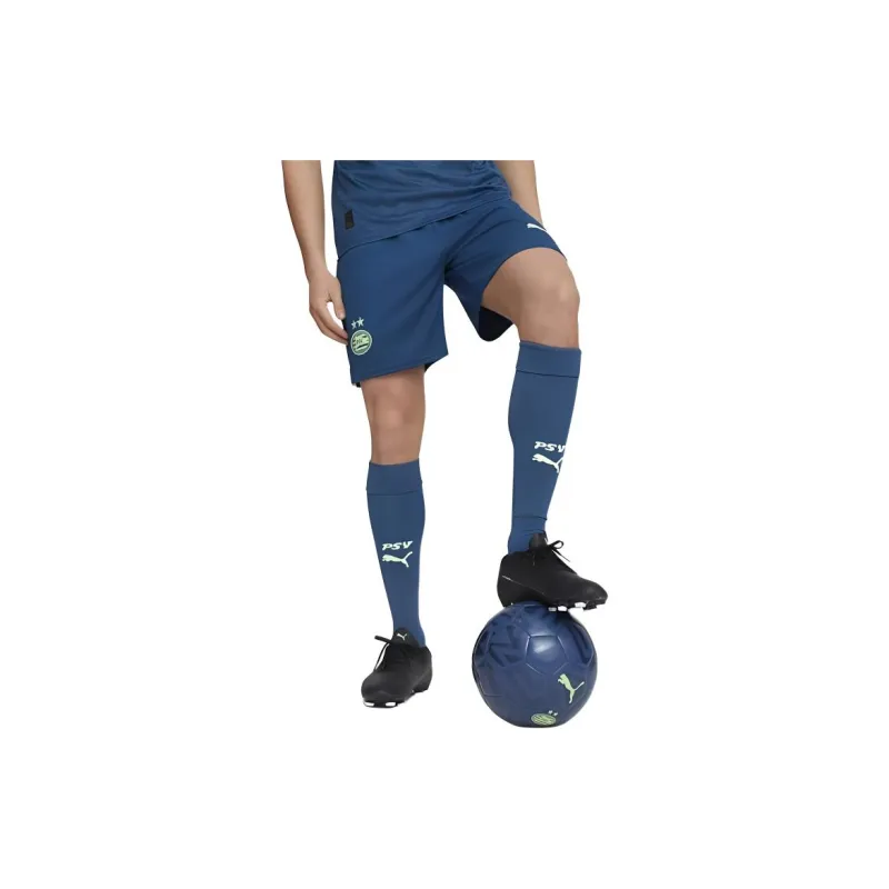 PUMA PSV Eindhoven 23/24 Football Shorts Soccer Bottoms Men's Sailboats Blue-2