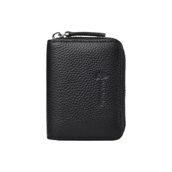 Hush Puppies Cow Leather Card Holder Regular Men's Black