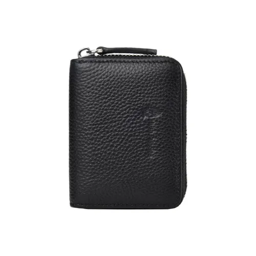 Hush Puppies Cow Leather Card Holder Regular Men's Black