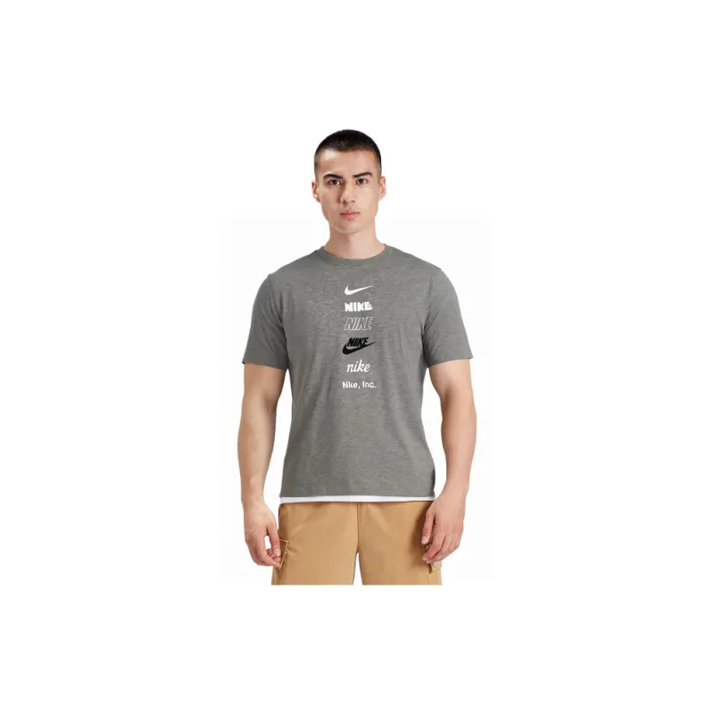 Nike T Shirts Men Gray-1