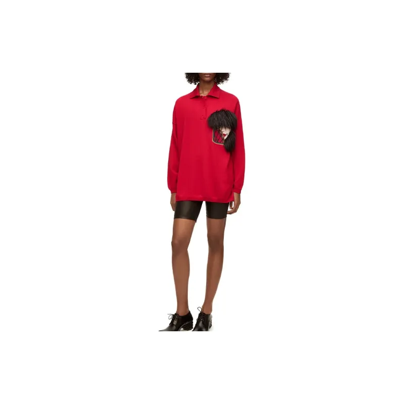 LOEWE SS23 Cashmere Sweaters Unisex Red-2