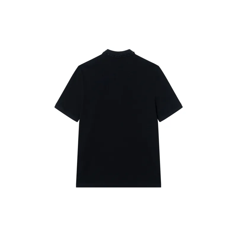 Valentino Untitled Stud Detailed Short Sleeved Polo Shirt-1