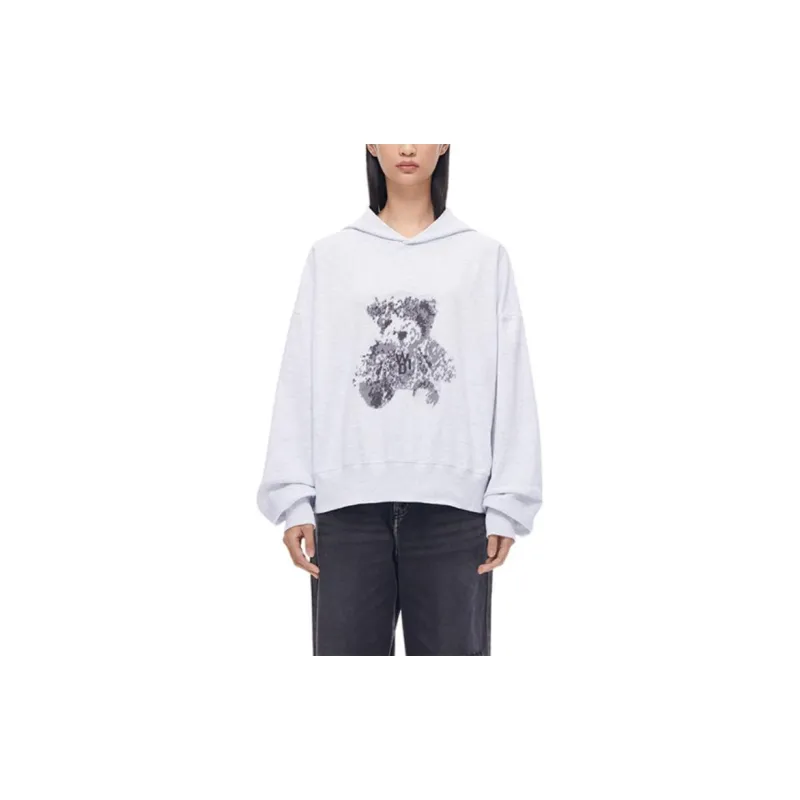 WE11DONE Logo patch Cotton Hoodie-1
