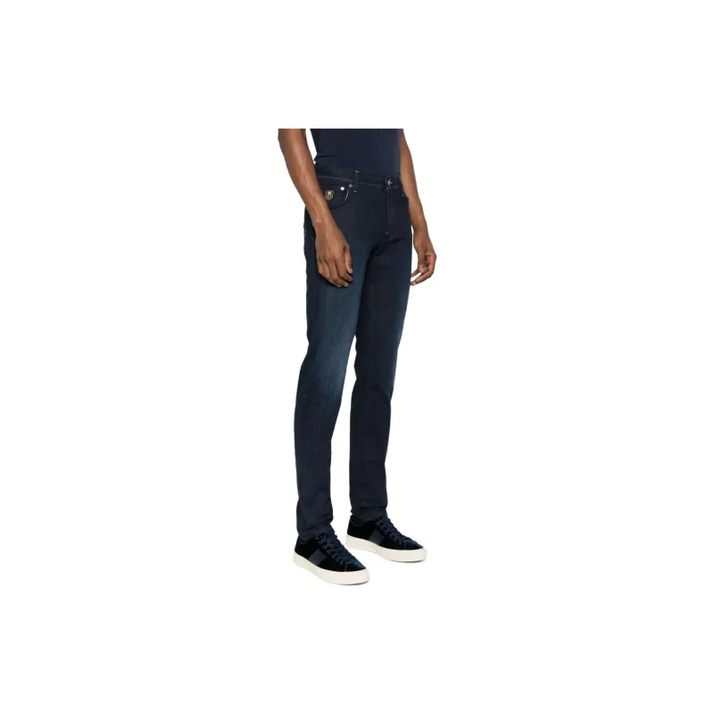 Corneliani Logo embroidered Straight Jeans-3