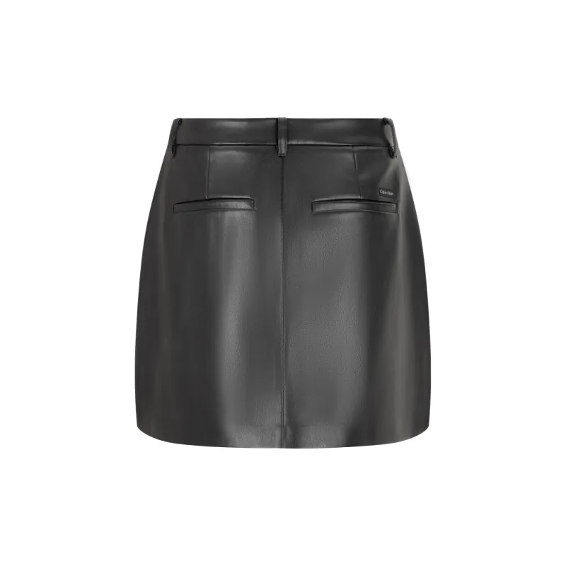 CALVIN KLEIN Casual Short Skirts Women's Space Black-1