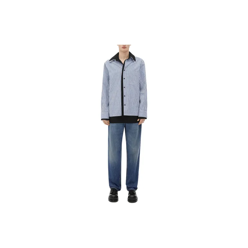 Bottega Veneta Double Layered Striped Shirt-2
