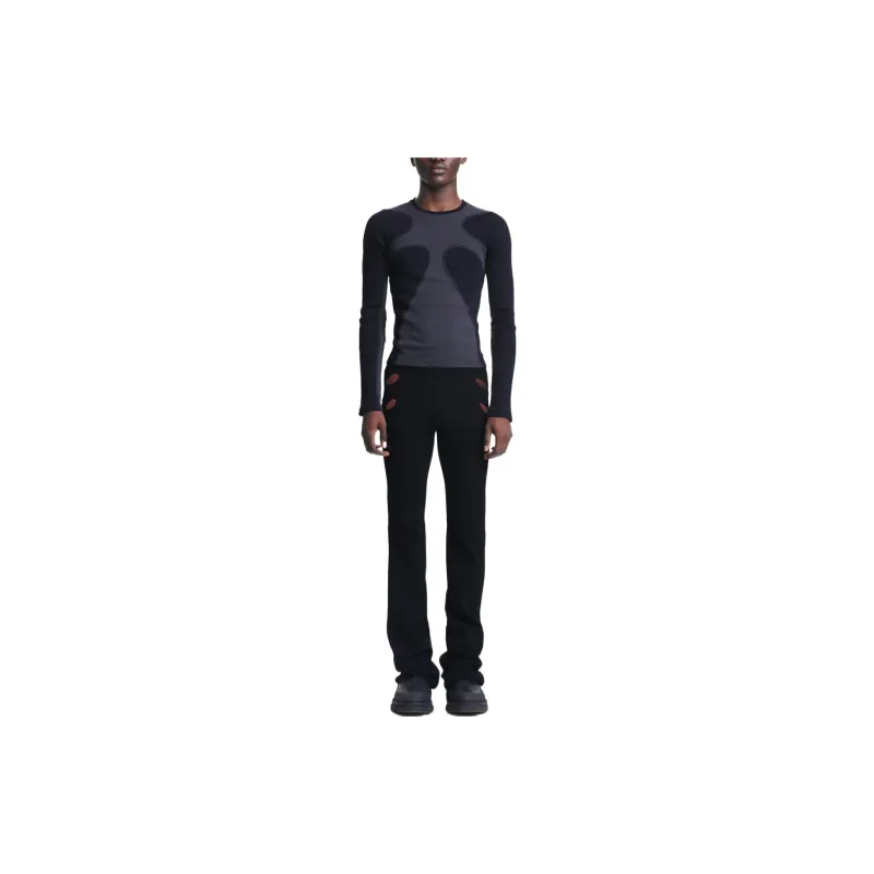 DION LEE Rib Shift Long-sleeved Top-1