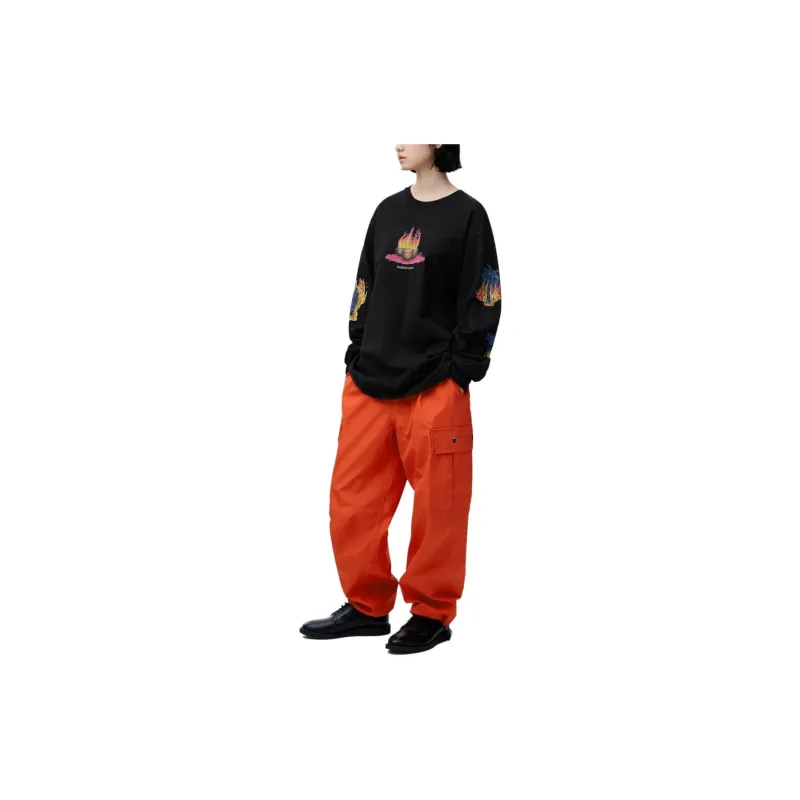 Thisisneverthat SS24 Burning Palm Tree L/S Tee T Shirt Unisex Black-2