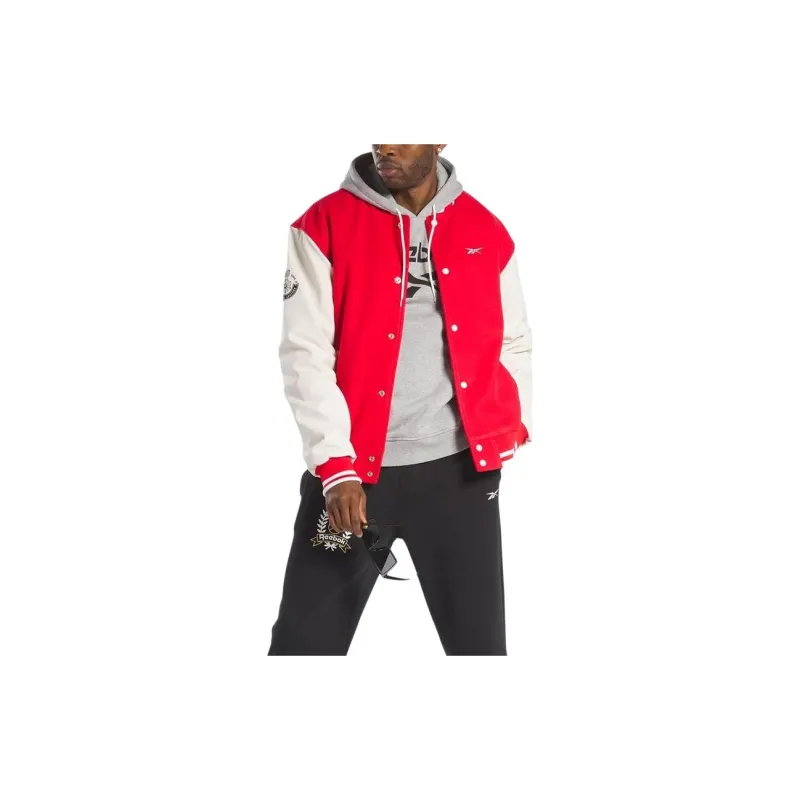 Reebok Classics Reserve Varsity Jacket Jackets Coats Unisex Red-5