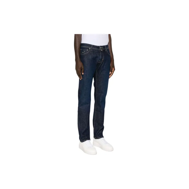 JACOB COHEN Nick Logo Patch Mid Rise Jeans-3