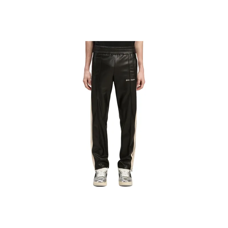 PALM ANGELS Leather Effect Track Pants-1