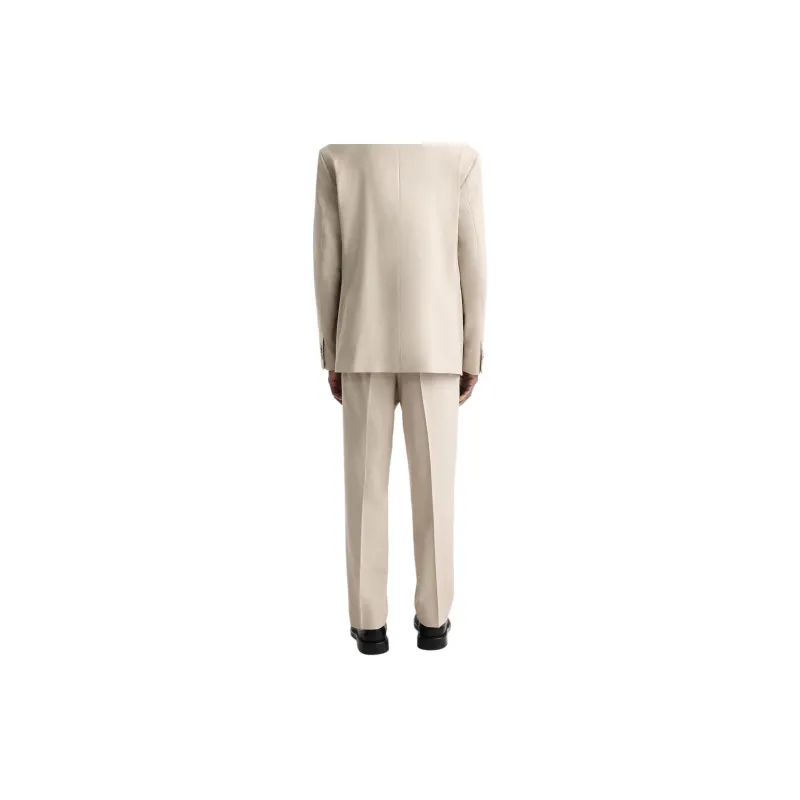 ZARA Suit Trousers Men Brown-3