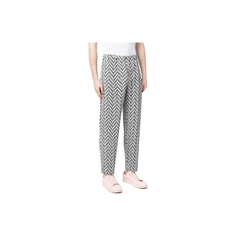 Homme Plissé Issey Miyake Check pattern Straight leg Trousers-3
