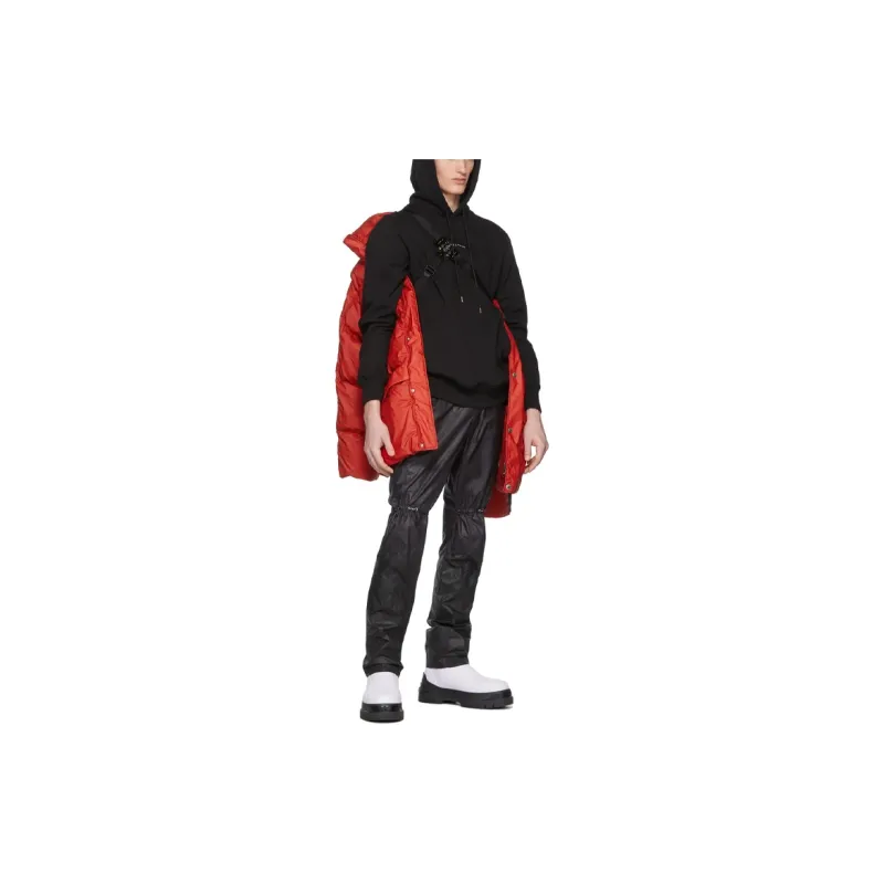 Moncler Solid Color Hooded Loose Fit Down Jacket Men's Red-2