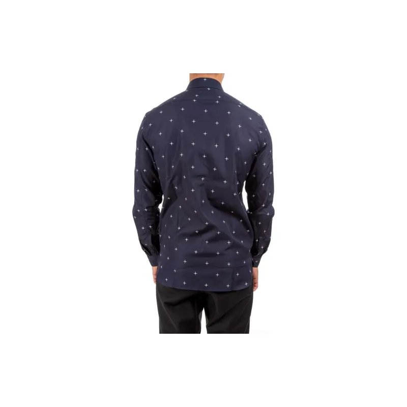 Neil Barrett Shirts Men Navy Blue-2