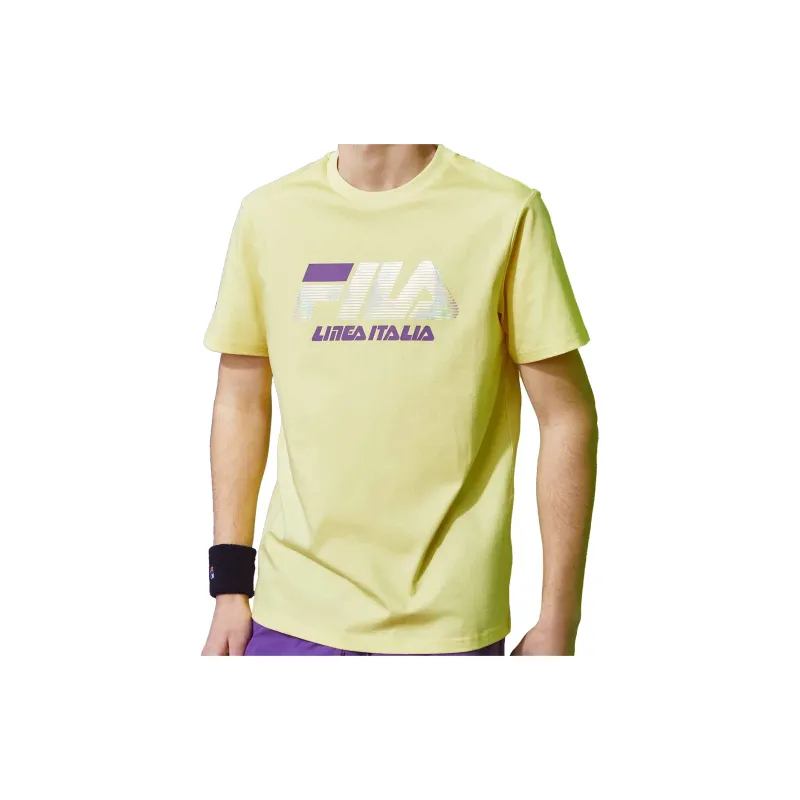 FILA FUSION T Shirts Unisex Yellow-4