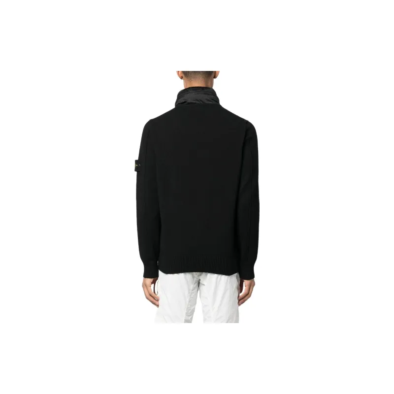 STONE ISLAND Concealed hood Zip up Cardigan-3
