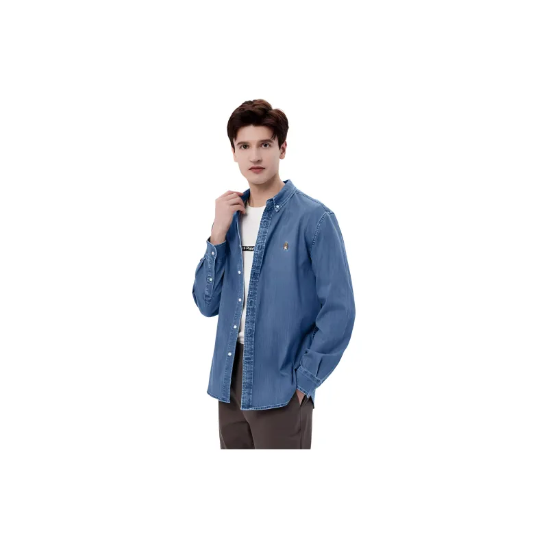 Hush Puppies Shirt Men's Medium Blue-4