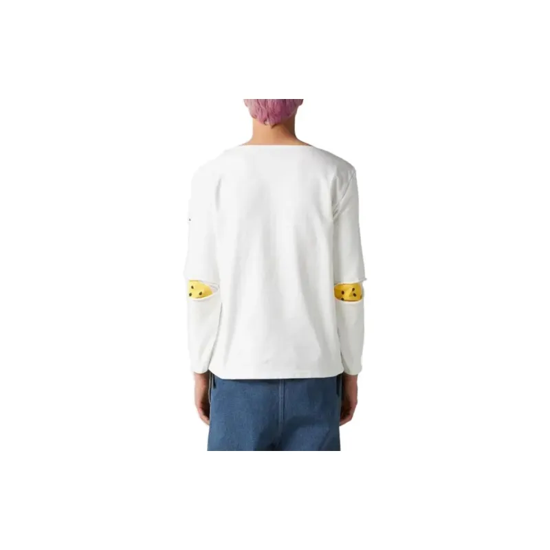 Kapital Elbow Rip Boatneck Long Sleeve T Shirt-3