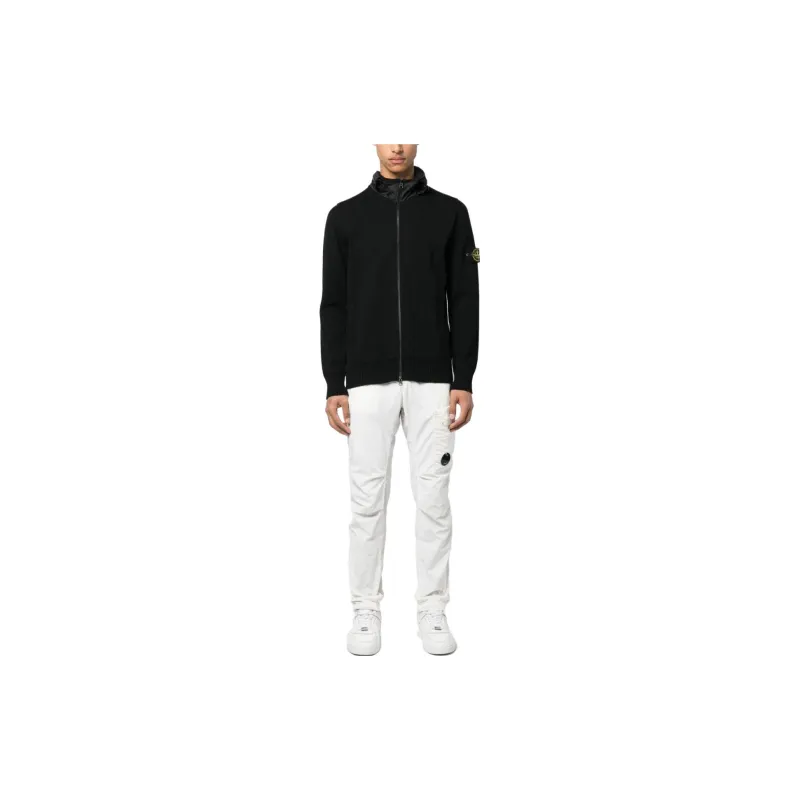STONE ISLAND Concealed hood Zip up Cardigan-1