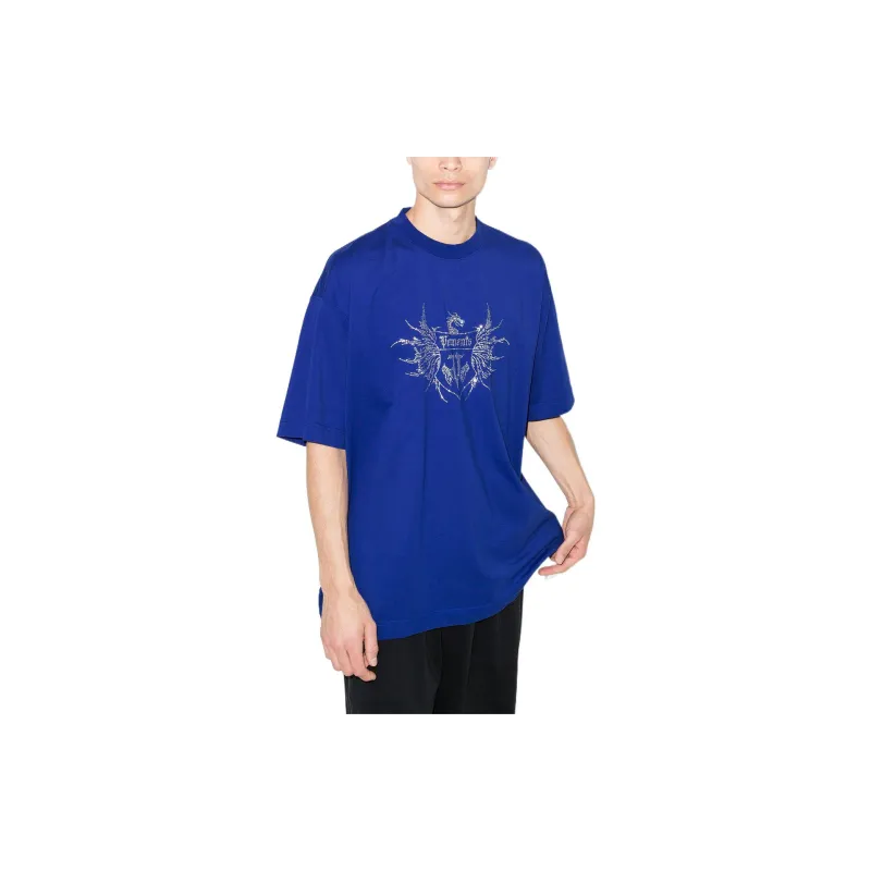 Vetements T-Shirts Men Blue-1