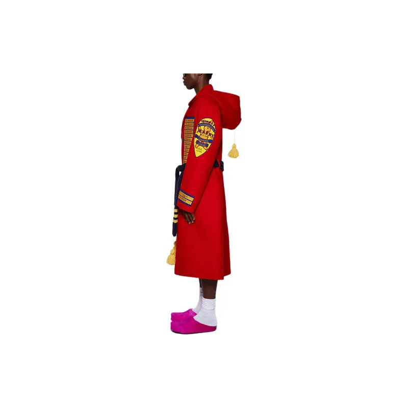 MARNI Patchwork Coat With Waist Belt-3