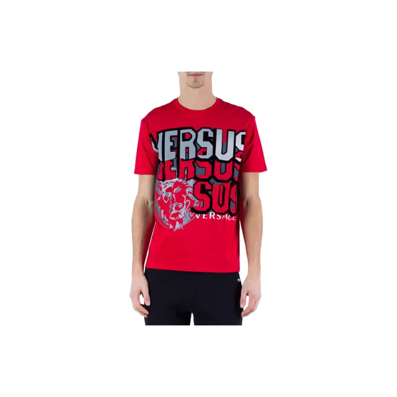 VERSACE T-Shirts Men Red-2