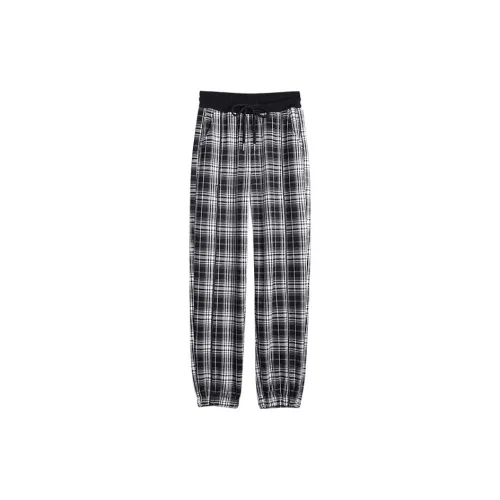 HIPPIEMISS Casual Pants Women's Black Plaid