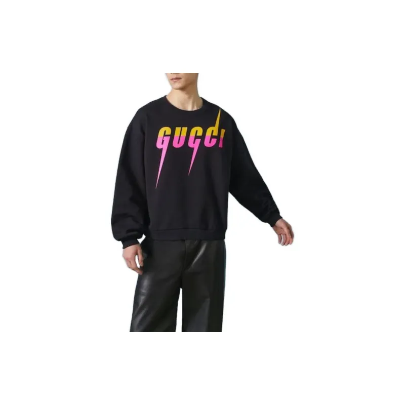 GUCCI Blade Logo print Cotton Sweatshirt-3