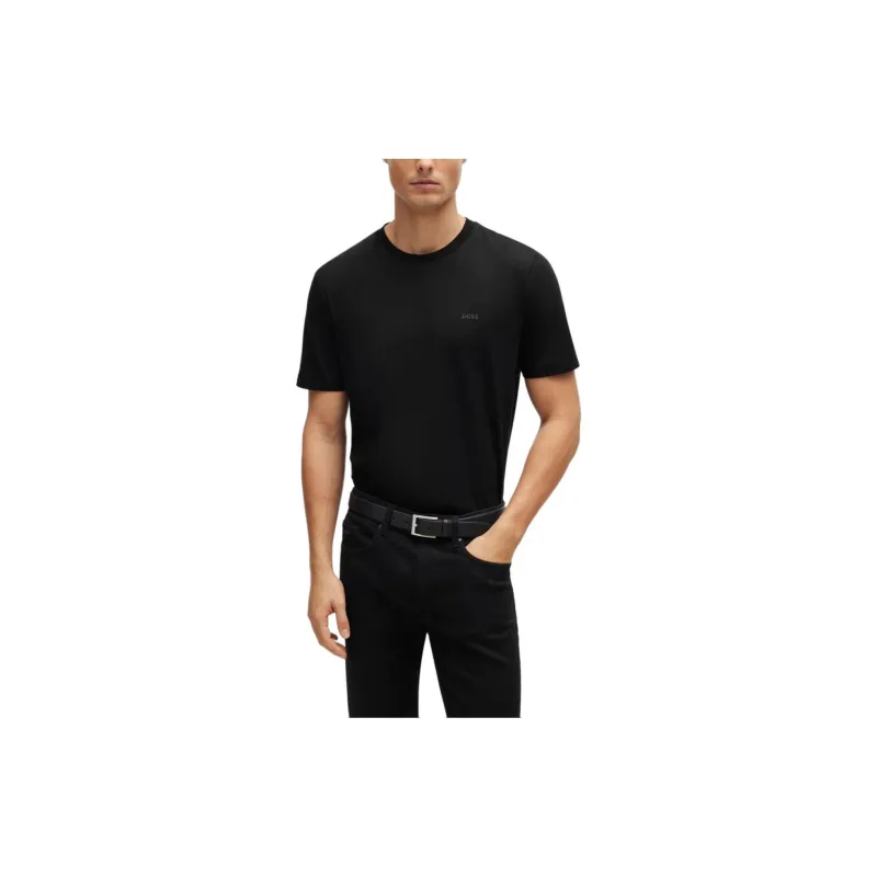 HUGO BOSS Oversized Fit Mercerised Cotton T Shirt T Shirt Men's Black-3