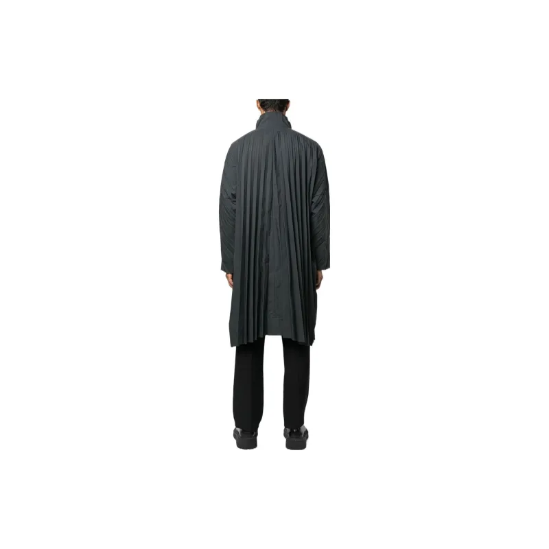 Homme Plissé Issey Miyake Trench Coats Men Black-2