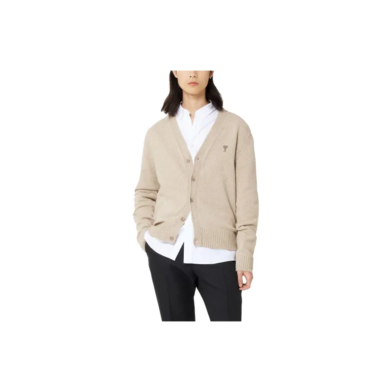 AMIPARIS Logo Embroidered Button Up Knitted Cardigan-3