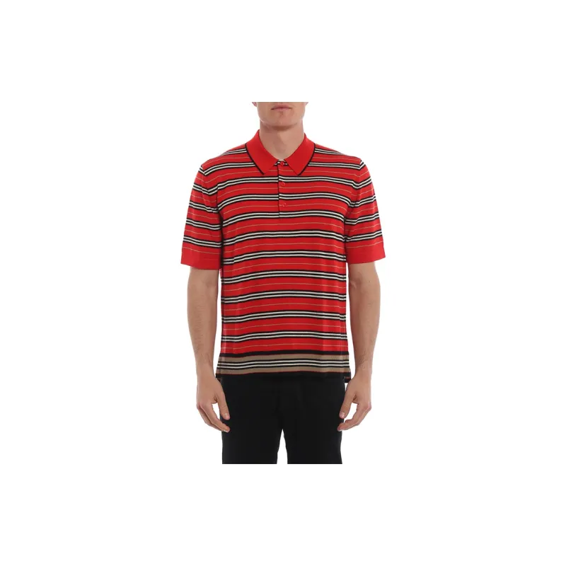 Burberry Polo Shirts Men Red-2